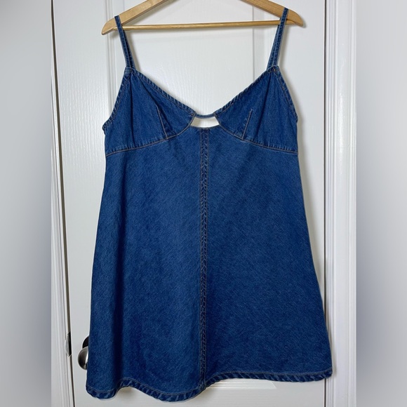 NWT Princess Polly Arwen Denim Mini Dress Blue Size 12 - Picture 5 of 11